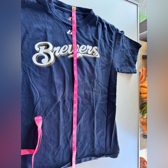 Women’s Brewers Prince Fielder navy T-shirt, size large - Picture 4 of 6